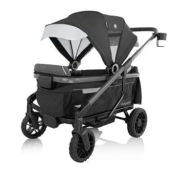 Evenflo Shyft Rideshare All-Terrain Performance Stroller Wagon Sterling Black