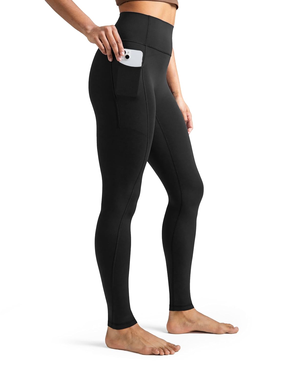 Colorfulkoala Dreamlux No Front Seam Leggings with Pockets for Women High-Waisted Soft Yoga Pants
