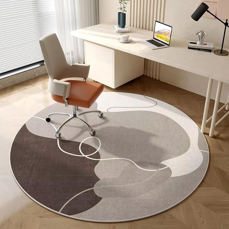 Grand tapis rond 200 cm haute résistance pour chaise pivotante et bureau