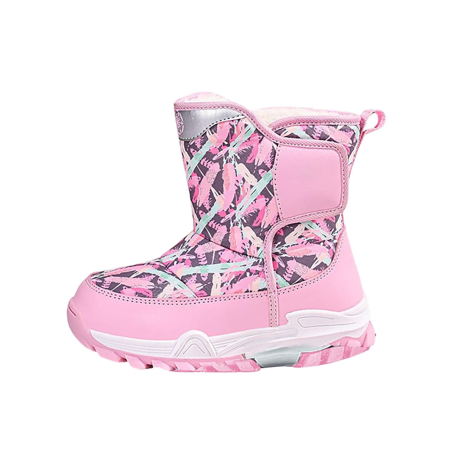 Stivali da neve per bambini mimetici foderati in pile termico per bambini stivali alti invernali impermeabili antiscivolo a metà polpaccio scarpe da corsa escursionismo camminate scarpe da ginnastica