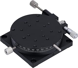 Dia80mm RB‑A80 Manual Rotating Linear Stage, Trimming Platform with Scale, Sliding Tuning Stage for Optical Equipment, Measuring Devices, Testing Machines, Micrometer