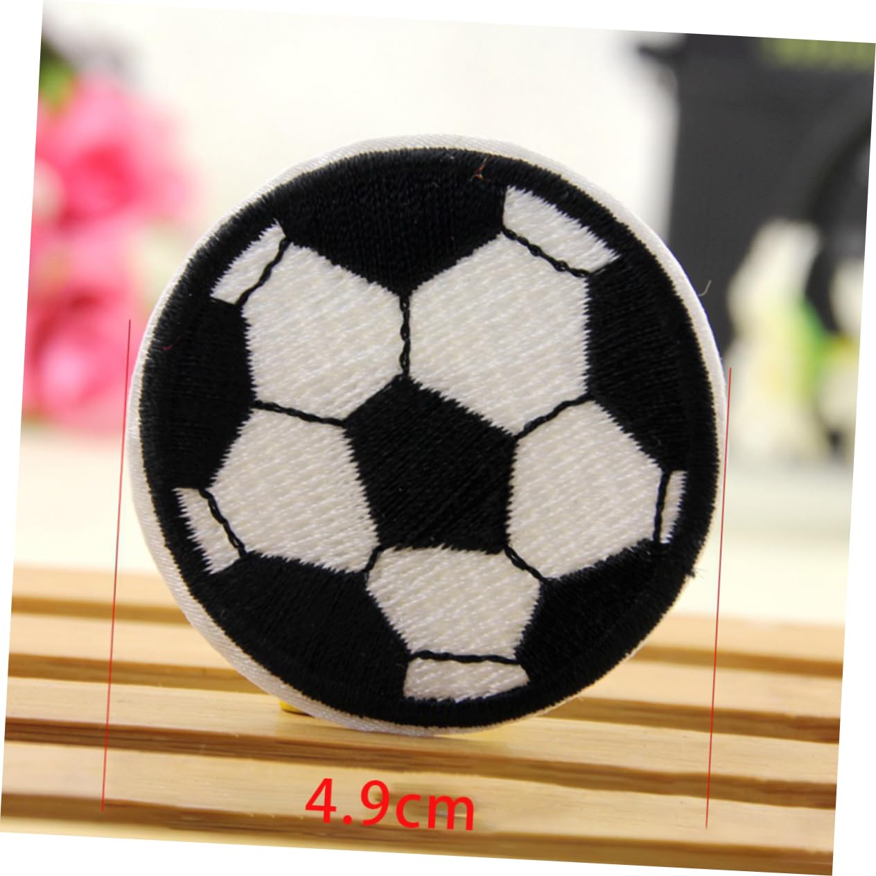 NUOBESTY Toppe Da Cucire A Forma Di Pallone Da Calcio Set Di 10 Toppe Ricamate Per Jeans Giacche Borse E Artigianato