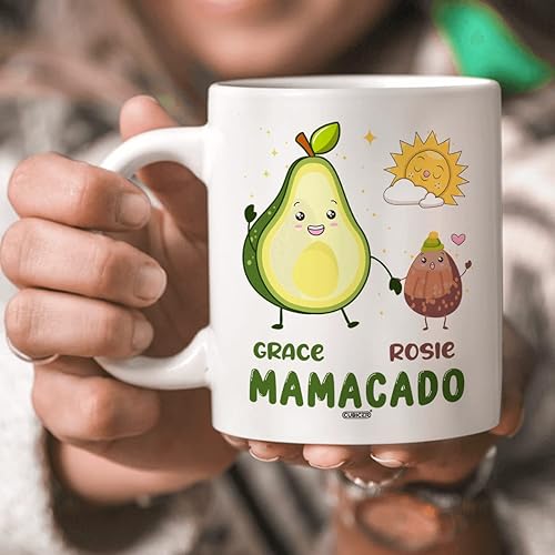 Vista 29 de CUBICER Taza de café de cerámica blanca personalizada, diseño de búho, tazas con nombre personalizado, divertidos regalos de cumpleaños para Búho
