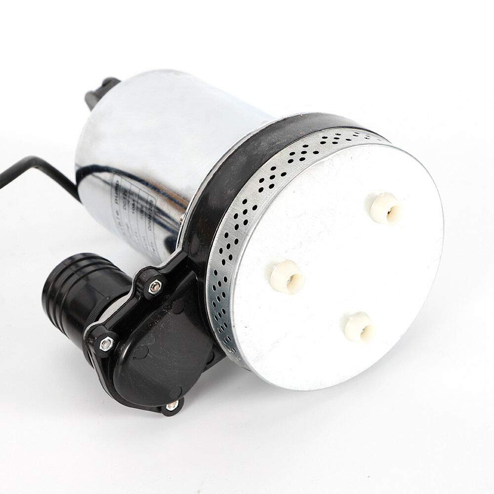 Futchoy Pompa sommergibile DC 12V 160 W in acciaio inox per irrigazione lavaggio auto portata massima: 6000 l/h