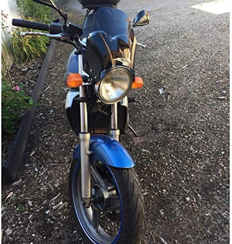 Vista 2 de Parabrisas de motocicleta compatible con XJR1300 XJR1200 XJR400 XJR 1300 1200 400 XJ600N XJ 600 N Parabrisas de vidrio iridio (color: iridio C)