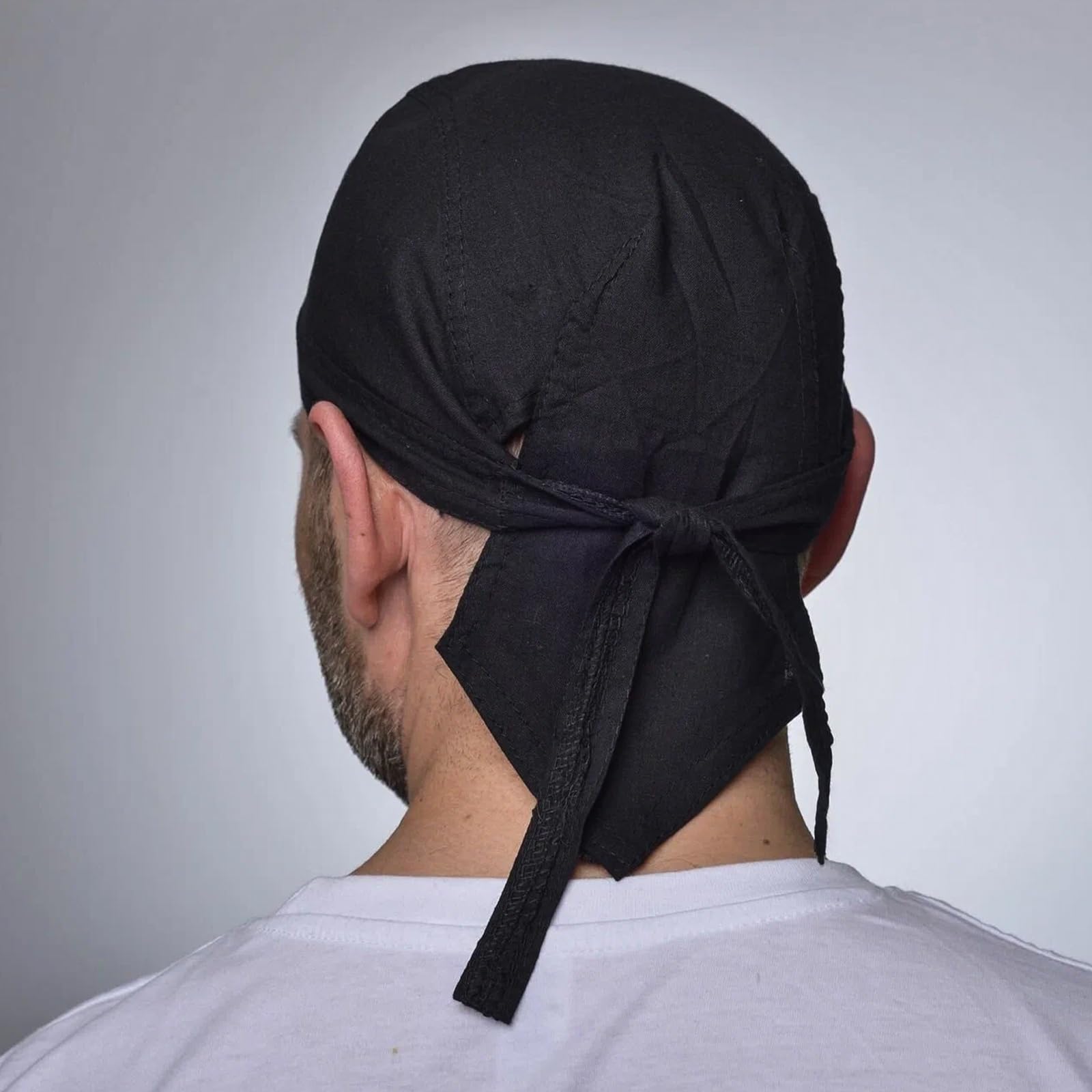 6 gorros de cocinero para hombre y mujer, unisex, ajustables y transpirables, negros, para restaurantes, hoteles, escuelas, cocinas domésticas, bares, Negro , 62