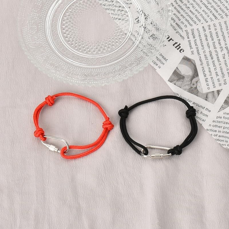 Rock Climbing Cord Bracelet for Best Friend Birthday Christmas Gifts for Bestie Sister Brother Sliding Knot Bracelet Set for Climber Hiking Gifts for Girlfriend Boyfriend Anniversary Wedding Gift - Image 3