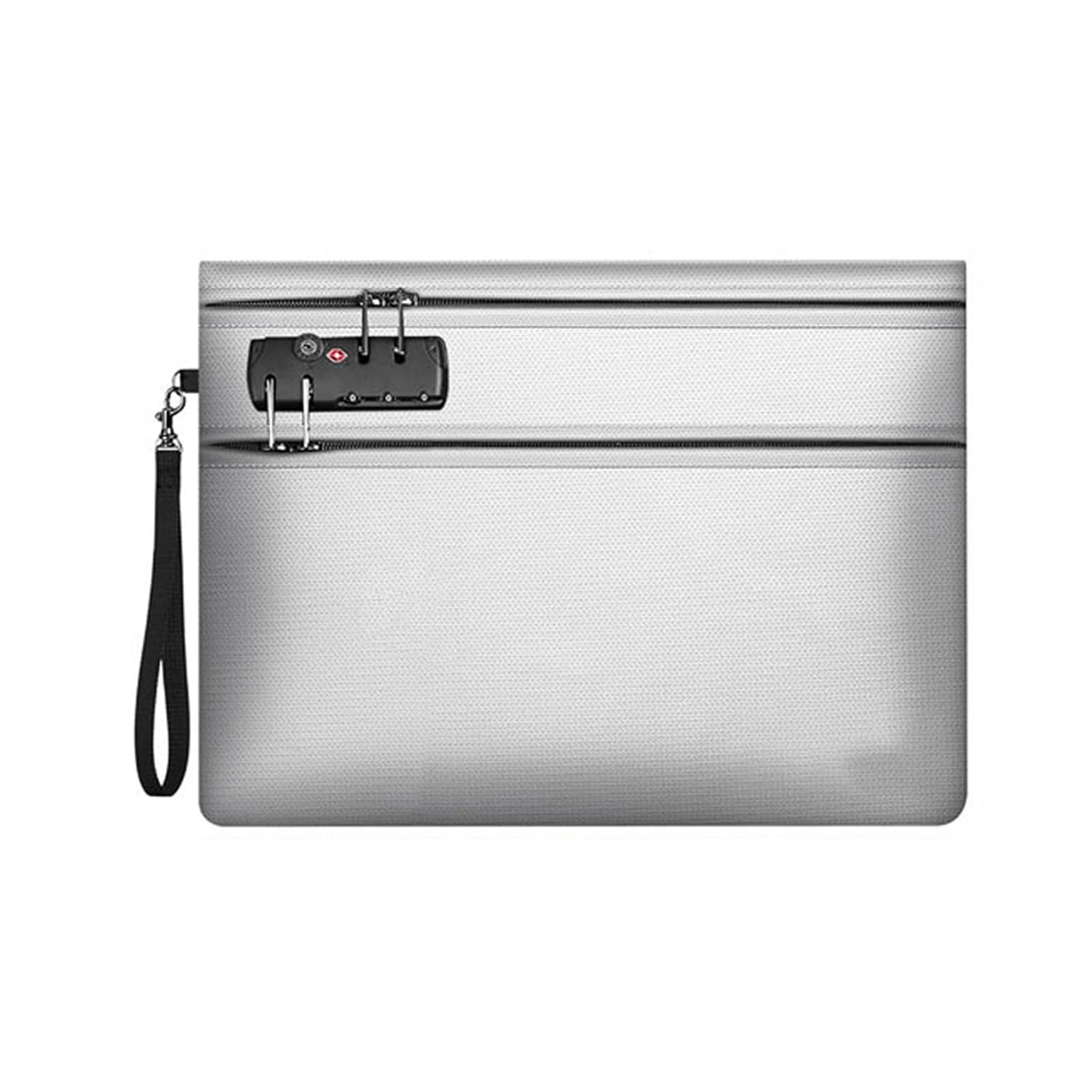 Custodia per archiviazione con cinturino da polso con chiusura con cerniera, custodia per documenti, borsa organizer piatta per viaggi a casa, custodia per documenti riservati, custodia