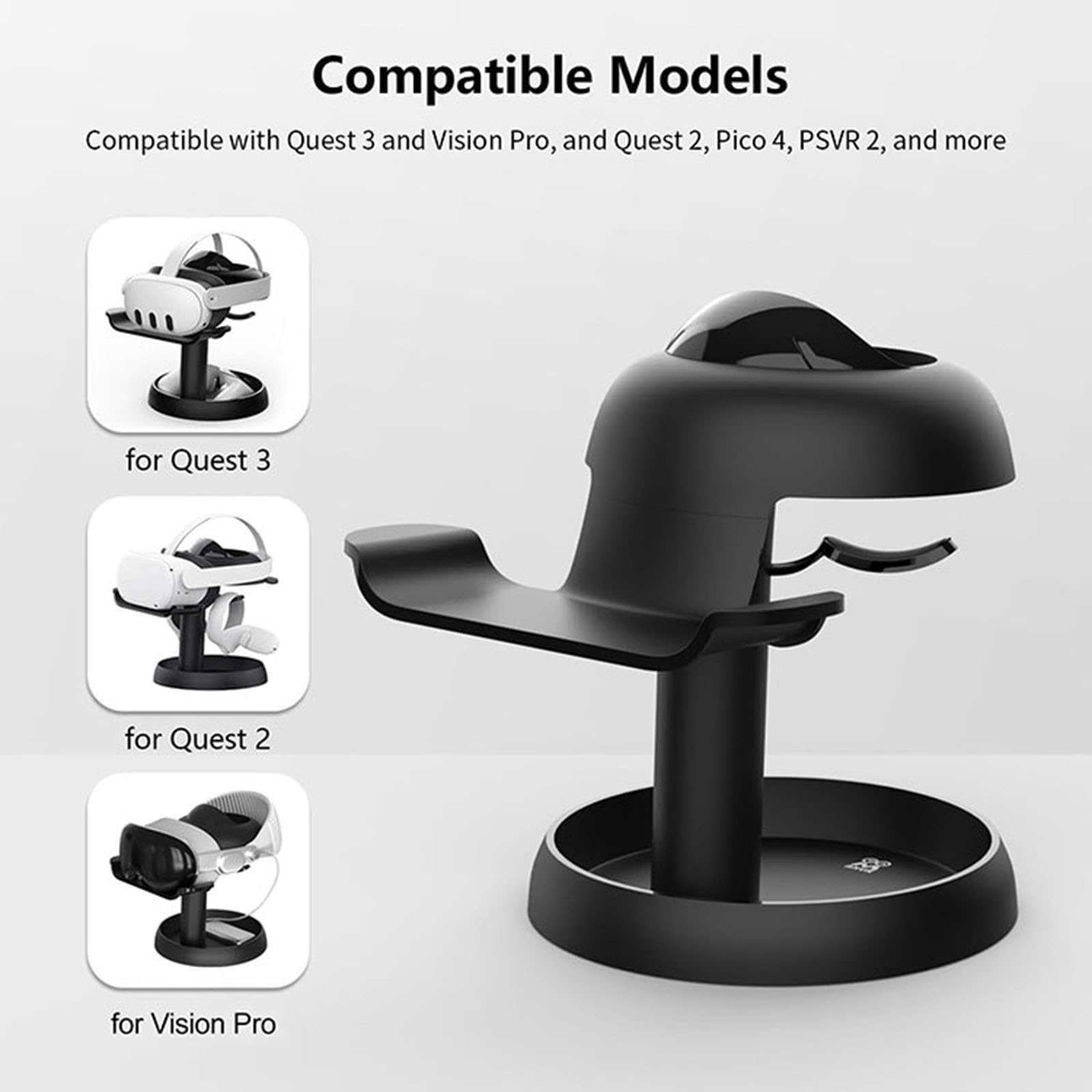 SHEAWA Support de casque VR pour Vision Pro/PICO 4/PSVR 2/Meta Quest 3/Quest 2/Rift S VR Accessoires