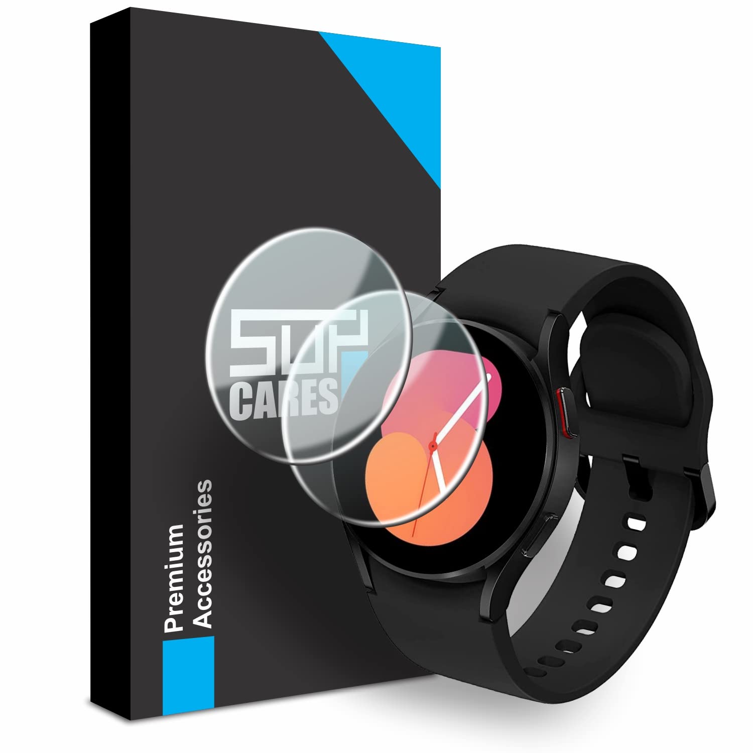 SupCares Tempered Glass Screen Protector for Samsung Galaxy Watch 7, Galaxy Watch 6, Galaxy watch 5 and Galaxy Watch 4 (40Mm) (1.2" Inch), Pack Of 2 With Easy Self Installation Kit for Smartwatch| Transparent (B0B1Q22T8R) Amazon Price History, Amazon Price Tracker
