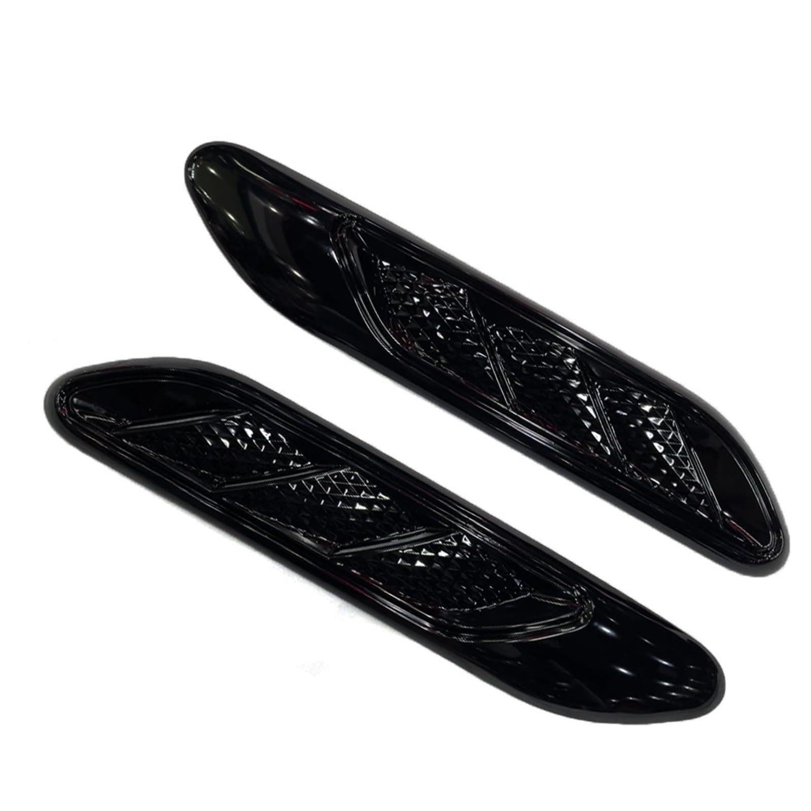 EJUOYO Side Vent Decor Sticker Car Air Flow Wing Vent Trim Side Fender Decoration ABS Car Side Body Sticker Car Fender Side Vents(Glossy Black)