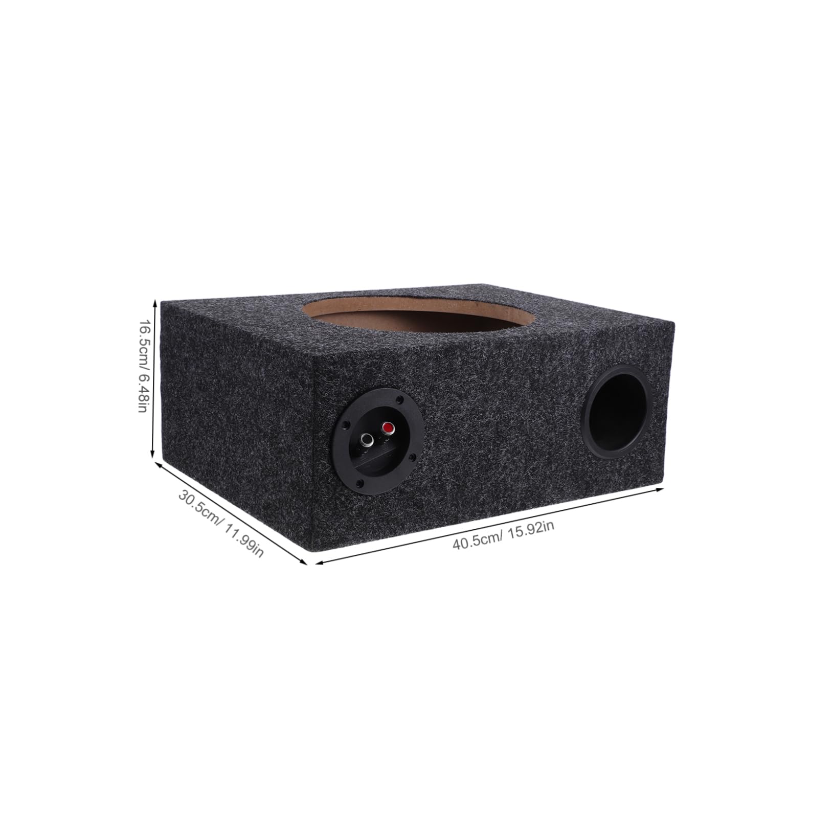 ULTECHNOVO Caja para Subwoofer Cargada de Coche 10 Pulgadas Ultrafina Madera y Abs Sistema de Audio para Automóvil Instalación Rápida y Compatibilidad