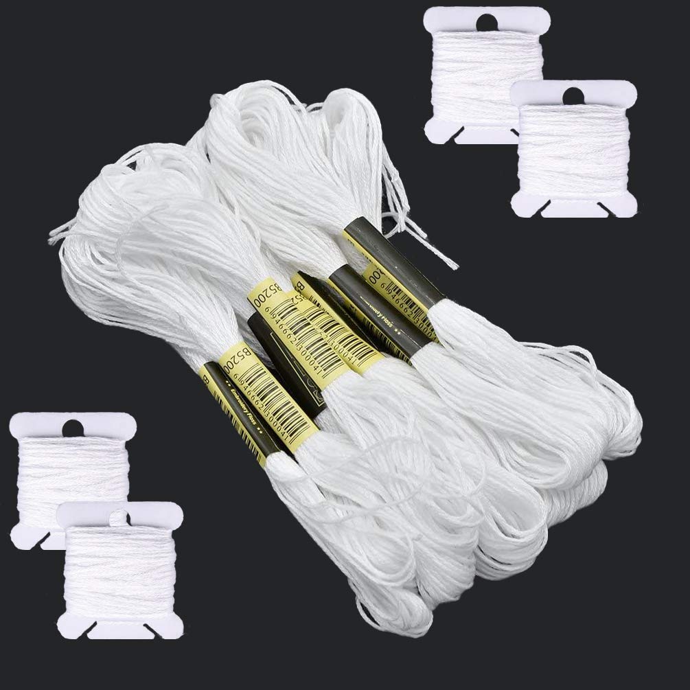 Skeins - Lot De 14 Bobines Fil à Broder Marron Dégradé - 8 M Chacune, Polyester - Pour Point De Croix, Bracelets, DIY - 6