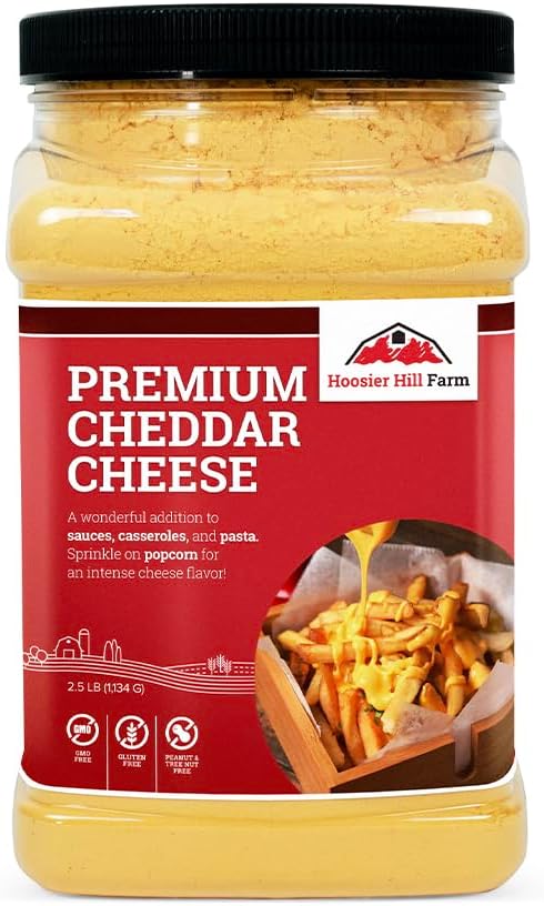 Hoosier Hill Farm Premium Cheddar Cheese Powder, 2.5LB (Pack of 1)