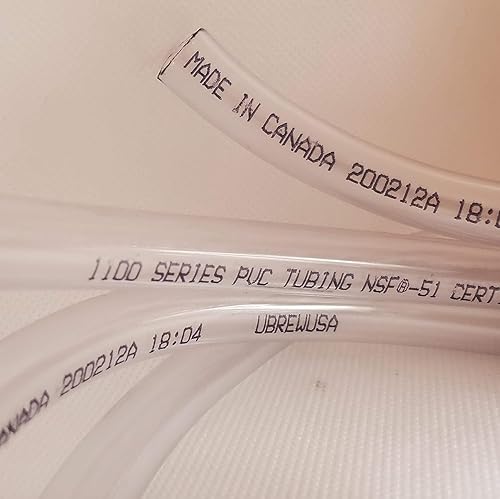 Miniatura 3 de UbrewUSA - Tubo de vinilo de 0433in ID 916 OD Fermtech estándar con certificación de grado alimentario FDA NSF 51 para línea de cerveza Kegerator
