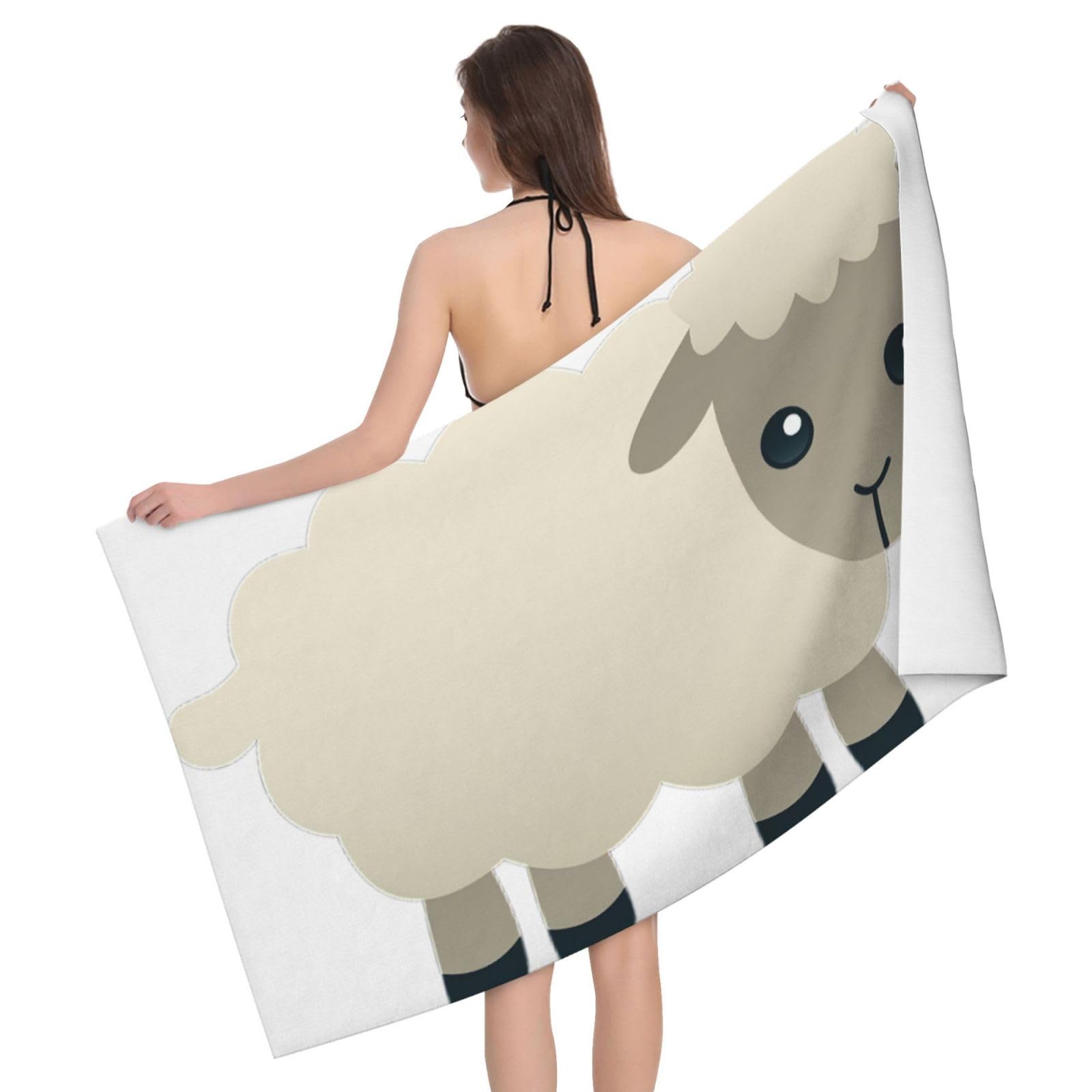 Serviette en microfibre mouton ultra douce pour peaux sensibles après la douche