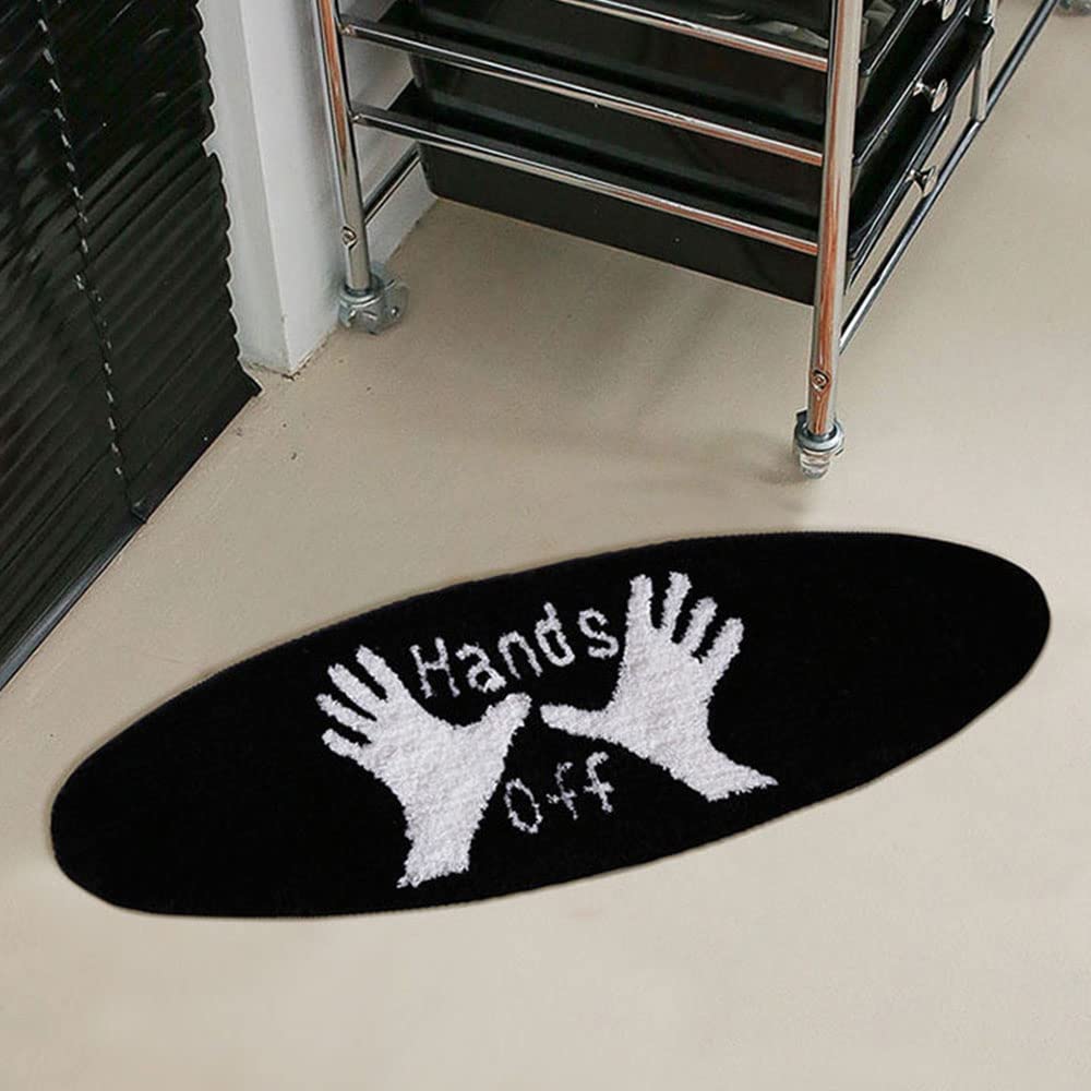 Tapis de bain antidérapant noir 35x119 cm absorbant et moelleux