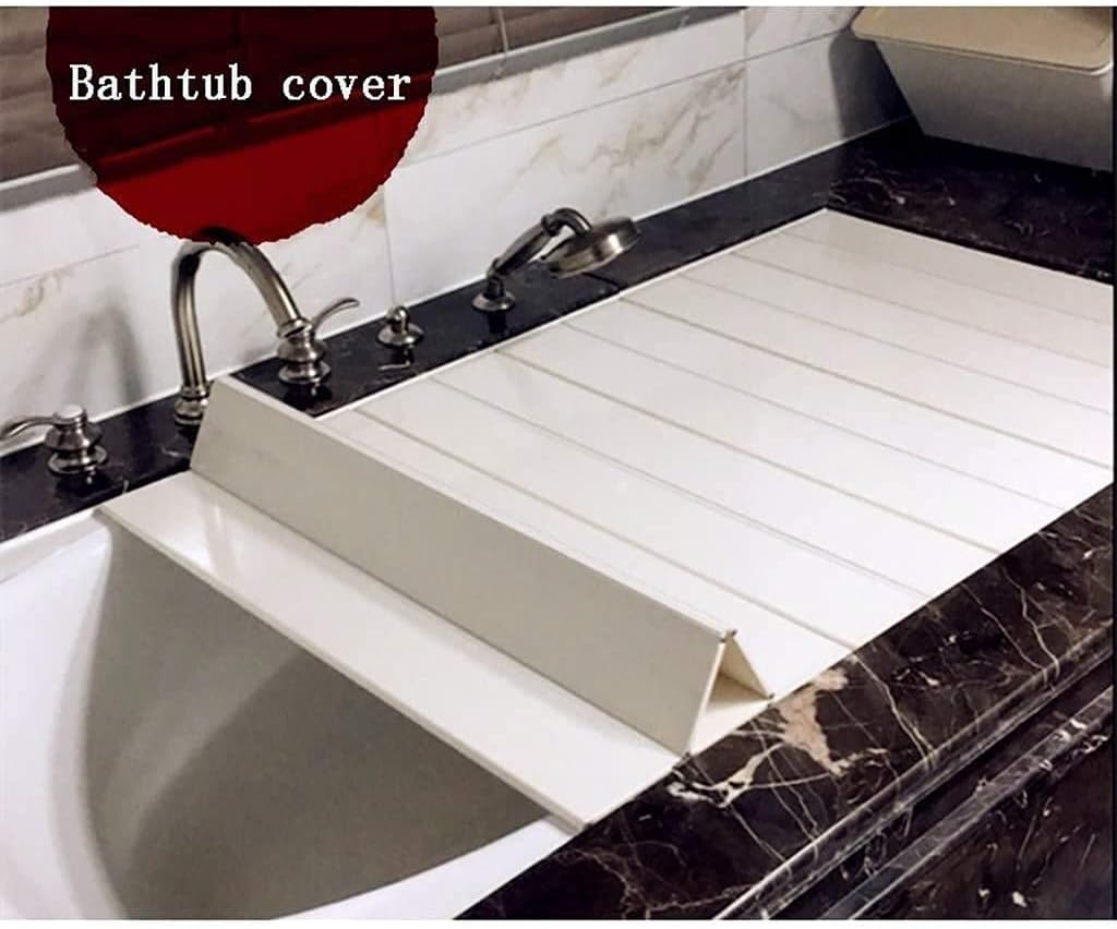 Bath Cover Bathtub Cover Anti-dust Dust Board Bathtub Insulation Cover PVC Foldable Bathtub Cover Bathtub Tray (Size : 175750.6cm) (164 * 70 * 0.6cm)