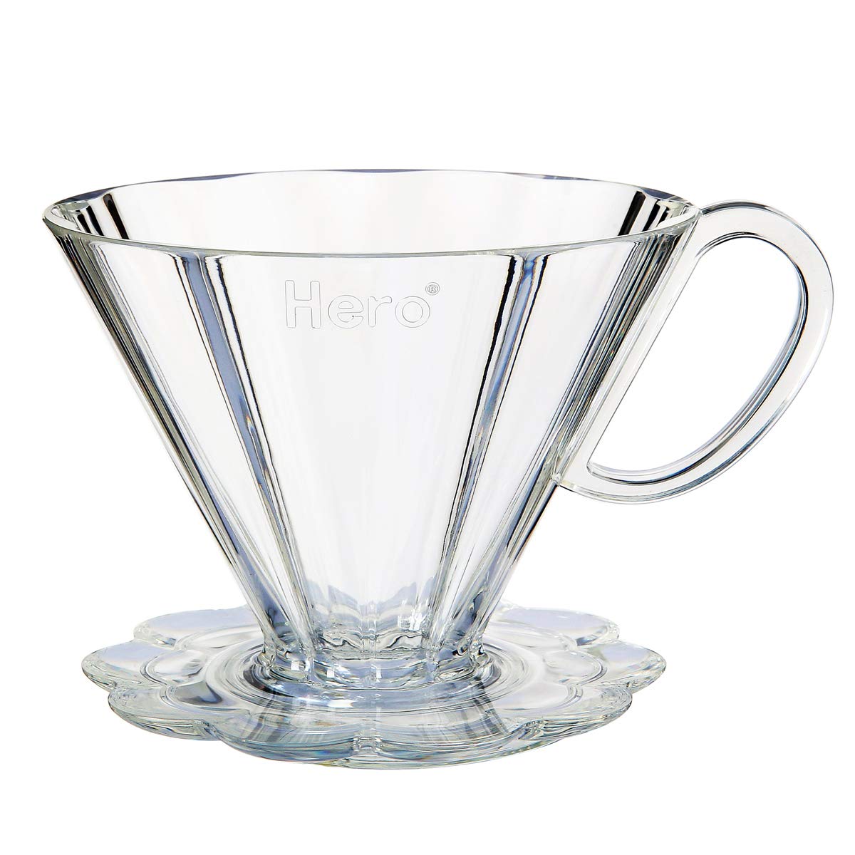 Pour Over Coffee Dripper - HoJax Hero Cone Coffee Filter for Coffee Maker 1-4 Cups,Clear PCTG Plastic