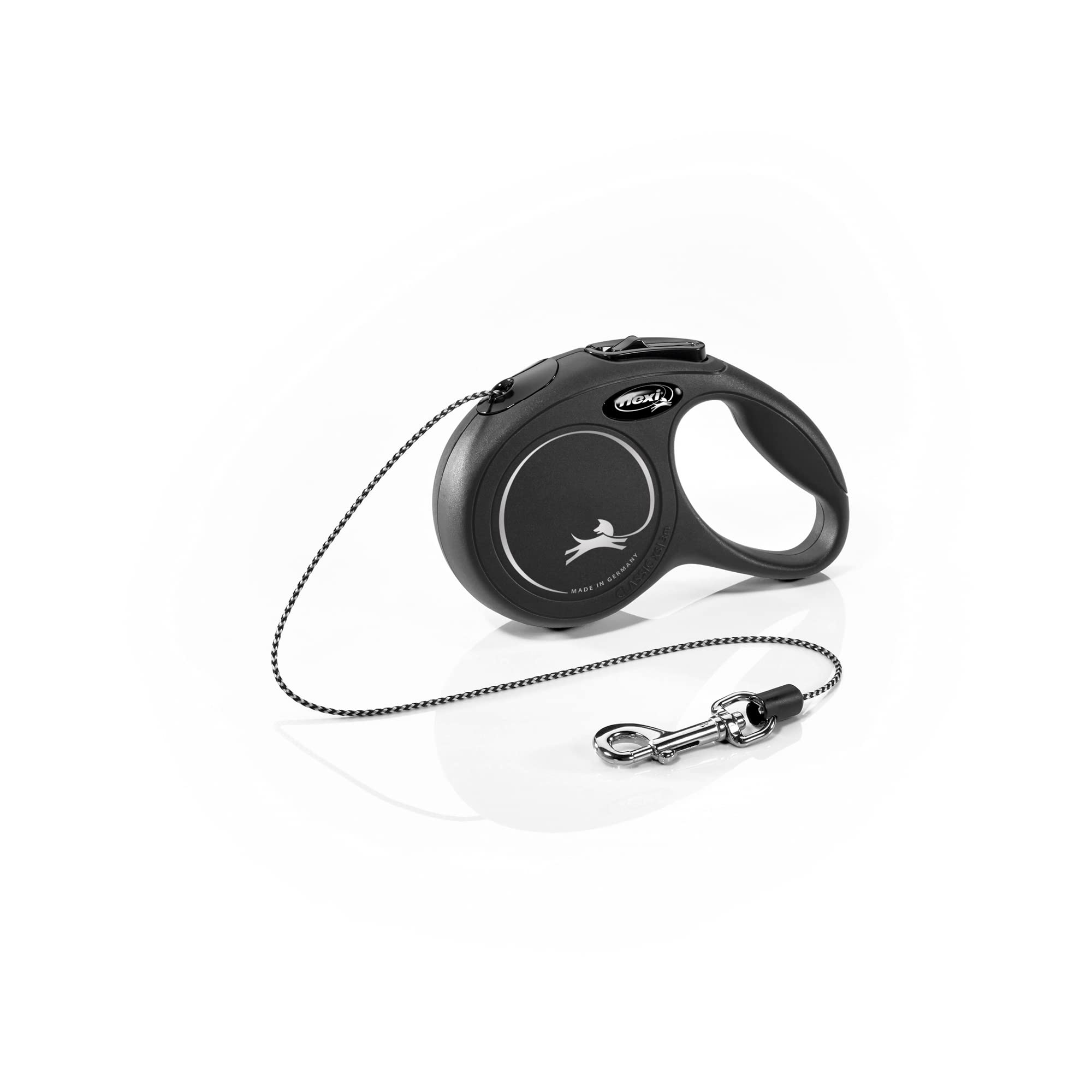 Croci Flexi New Classic Cord - Guinzaglio per cani allungabile, taglia XS fino a 8 kg, lunghezza 3 Metri, Nero