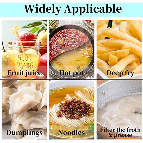 Newness P-US-0273 Fine Mesh Skimmer Spoon (5 Pack), Professional 304 Stainless Steel Hot Pot Fat Strainer For Oil Filter Skimming Grease And Foam, Durable Multi-Functional Kitchen Cooking Mesh Food Strainer thumb #6