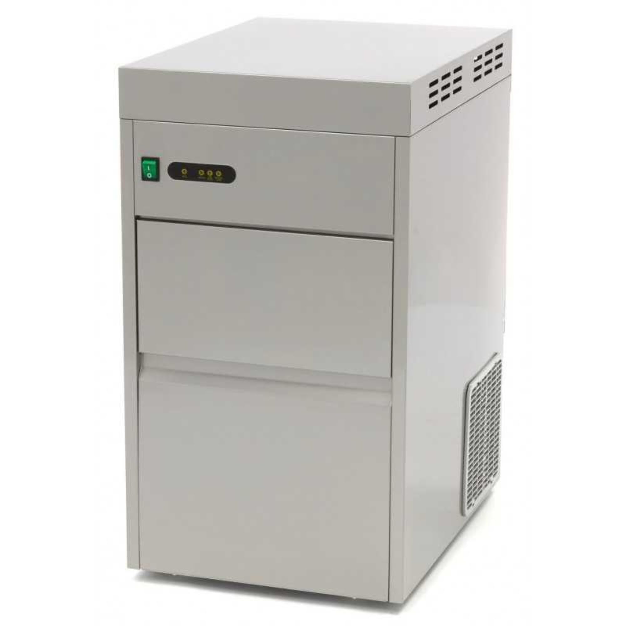 Machine à Glace Pilée Professionnelle 50 kg/24h - Glace en Paillettes - Réserve 15 kg - Commande Digitale - Gaz R290