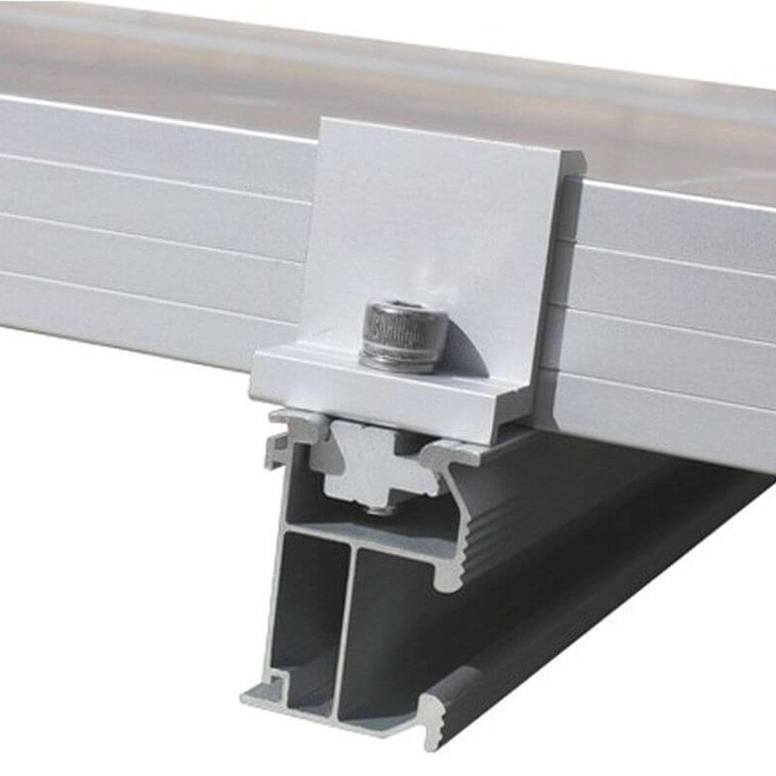 14 pezzi Staffe per Pannelli Solari, Profilo a Z in Alluminio regolabile da 35 mm, Accessori per Pannelli Solari, Adatto per il Montaggio di Caravan/Casa/Barca, Argento