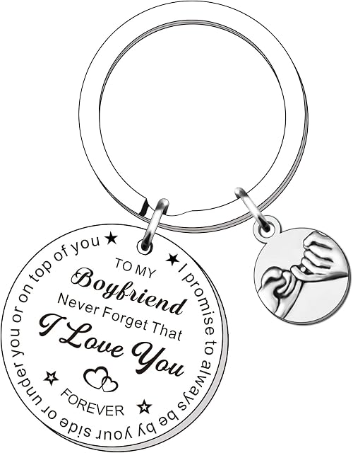 HULALA Romantic Valentines Gifts for Him Boyfriend Birthday Christmas Wedding Anniversary Keyring I Love You I Promise to Always Be by Your Side