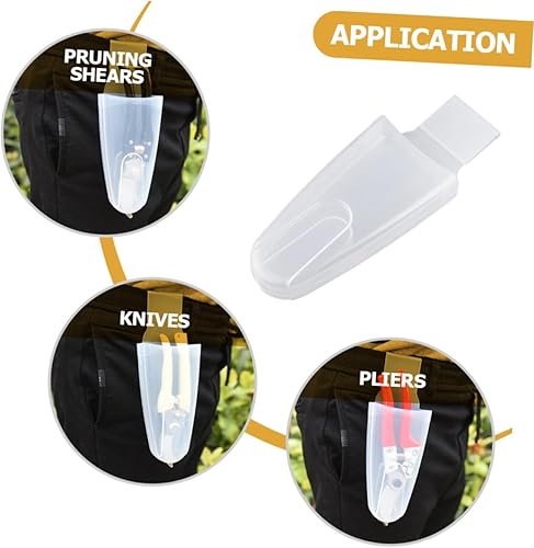 Miniatura 7 de FONDOTIN Caja de 4 piezas de tijeras de jardín Caja de cintura tijeras de podar bolsa de podadora de mano soporte de funda clip herramienta de
