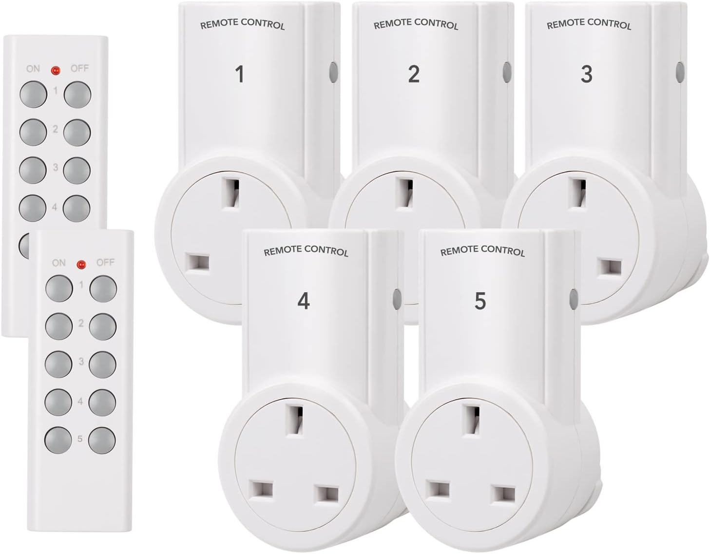 HBN Remote Control Plug Socket, 13A/3120W Wireless Light Switch 30M