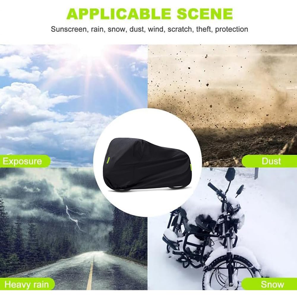 Telo Coprimoto Su Misura Per Kawasaki Z650 (2017-2025) – In Tessuto Oxford Impermeabile E Antipolvere, Con Protezione UV, Foro Antifurto E Strisce Riflettenti