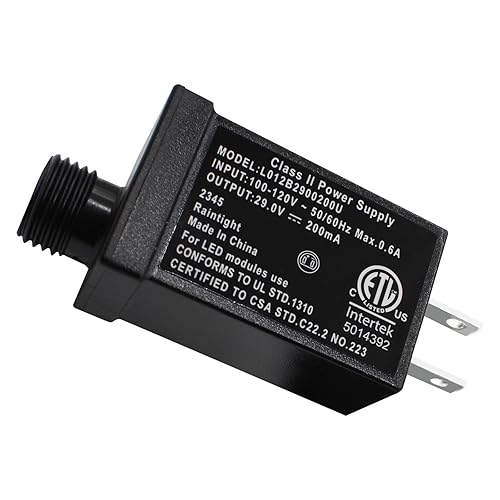 Fuente de alimentación LED de 29 V 6 W, transformador LED, adaptador de bajo voltaje, controlador de iluminación con certificación UL ETL para