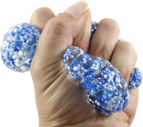 Miniatura 6 de Curious Minds Busy Bags Pelota antiestrés moldeable con 3 cuentas de confeti  Pelotas sensoriales esponjosas y moldeables para apretar OT