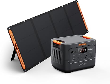 Jackery 3000 v2, 3kWh LiFePO4 Portable Power Station with 200W Solar Panel | 3600W Output & 7200W Peak, 1.8H Fast Charge, 3072Wh Solar Generator for Home Use, Outages, RVs, Fishing, Emergency Backup