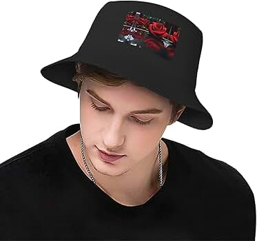 berbo Red Mirror Rose Breathable Fishing Hat for Men - Lightweight