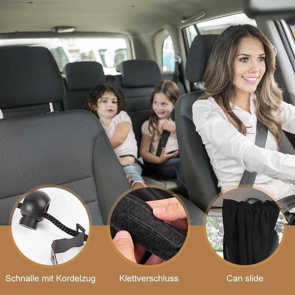 Mizikuu Rideaux De Séparation Voiture 140x80cm - Pare-Soleil Amovible Avec Bande Adhésive Pour Intimité