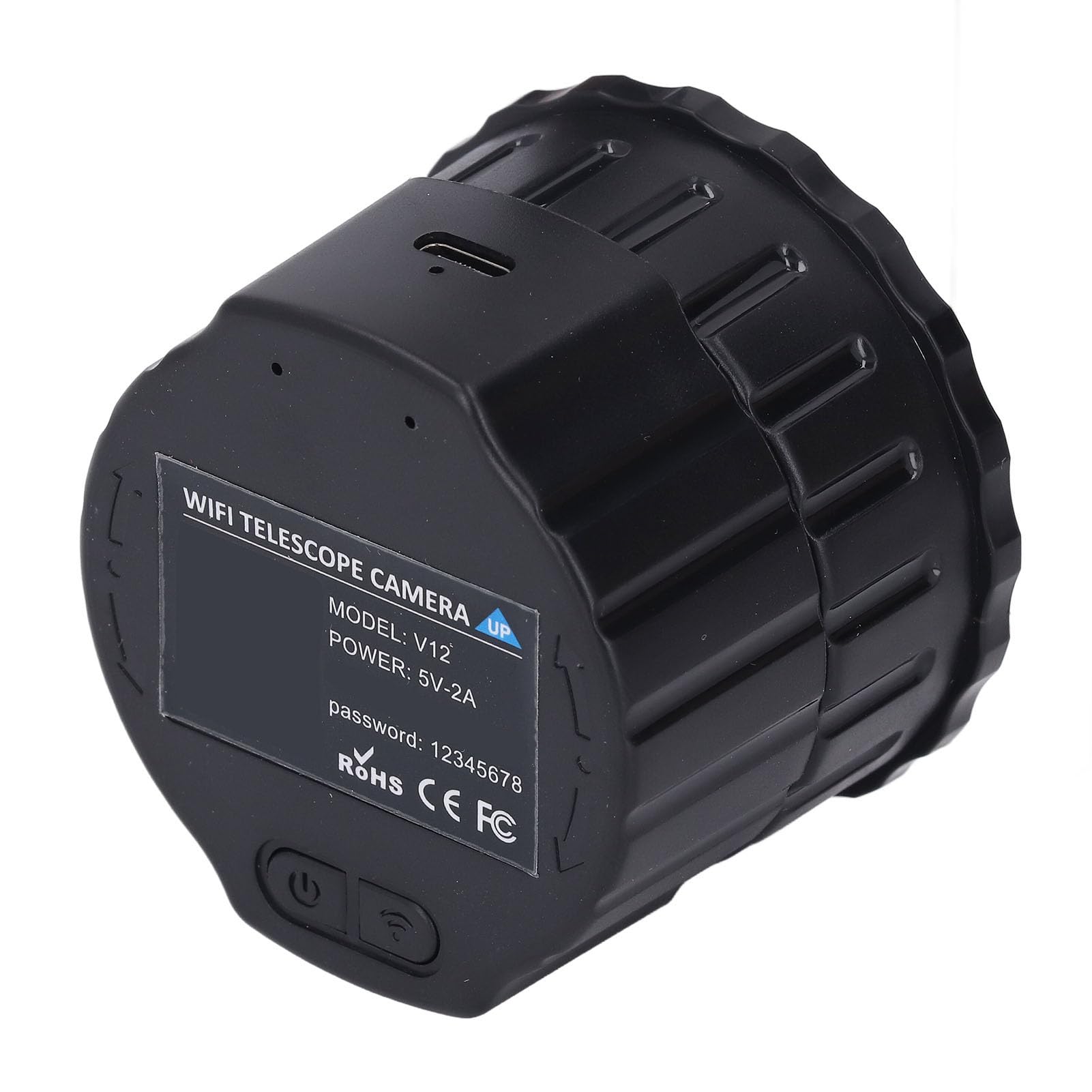 Elektroniczny Okular WiFi, 4-megapikselowa Kamera Teleskopowa WiFi z możliwością Nagrywania Wideo 2K Zdjęcia 24 MP dla Lunet od 25 do 50 Mm Przenośna Elektroniczna Kamera