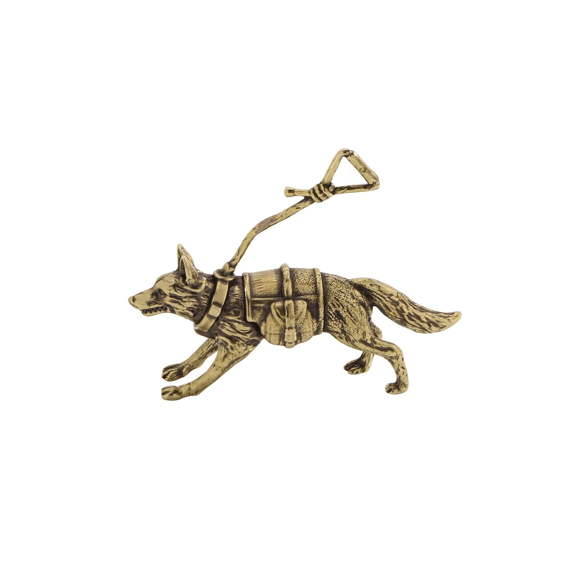 NGDFGR Brass German Shepherd Miniature Statue,Metal Realistic Police Dog Sculpture Desktop Ornament Home Landscape Decr Accessories,Standing Dog