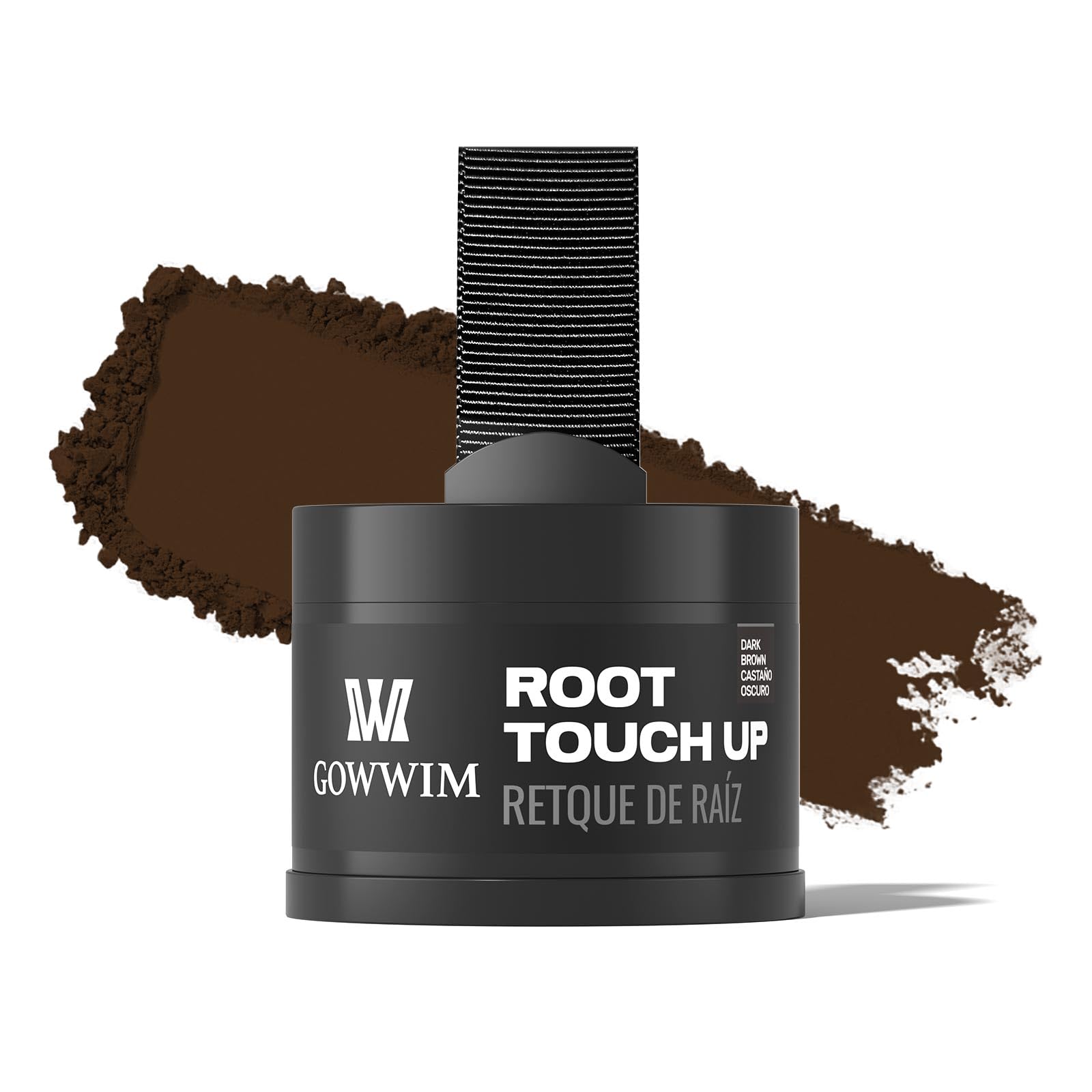 Gowwim Polvere per capelli 4 g marrone scuro – polvere per capelli da uomo e da donna impermeabile correttore per capelli per infoltire radici per capelli diradanti