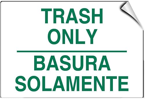 Miniatura 1 de Trash Only Basura Solamente Style 1 - Etiqueta adhesiva de actividad, se adhiere a cualquier superficie