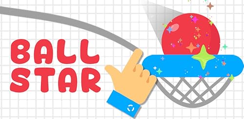 Ball Star Draw - Spill One Line Puzzle in Dunk Color Fire Glass