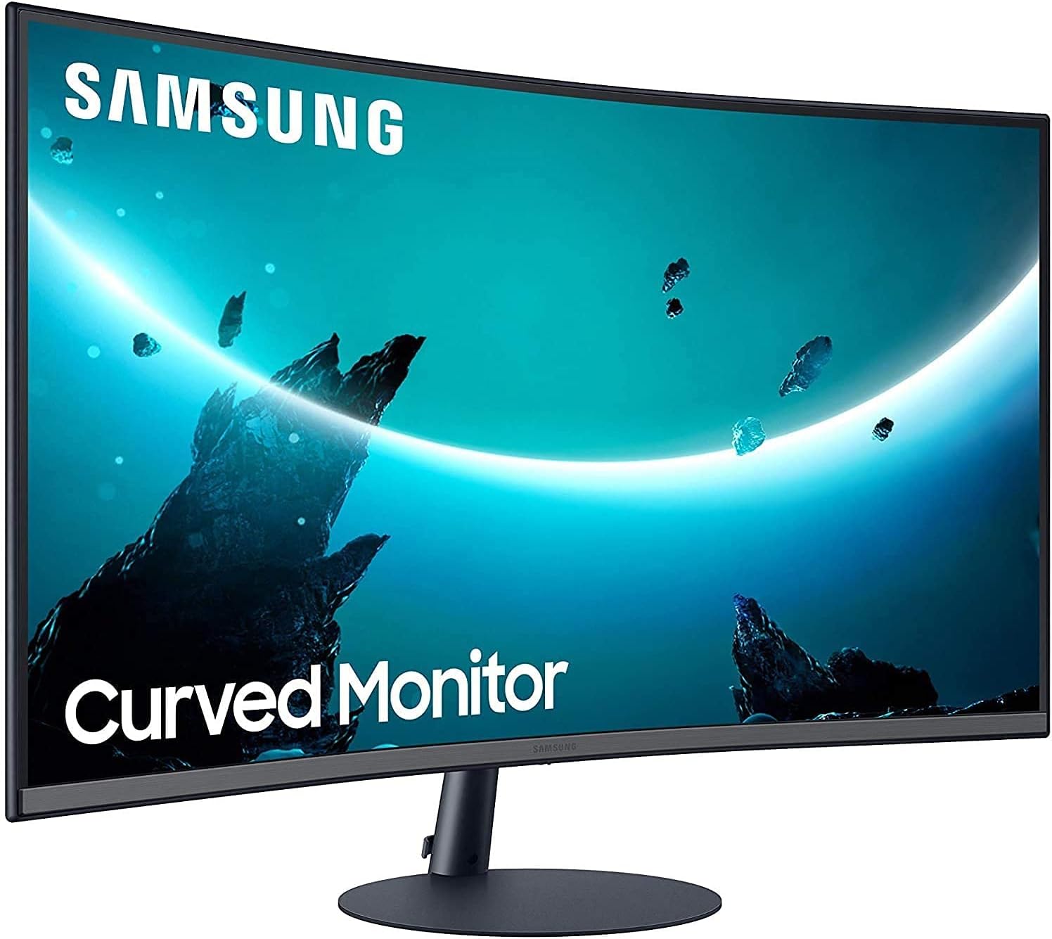 Samsung T55 Curved Monitor 27 Inch 1000r 75hz 4ms 1080p Dark Blue Grey Amazon Co Uk Computers Accessories