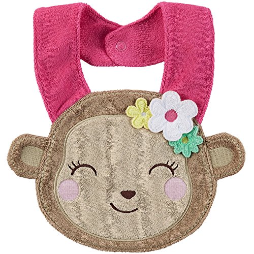 Carter's Girl Monkey Terry Teething Bib