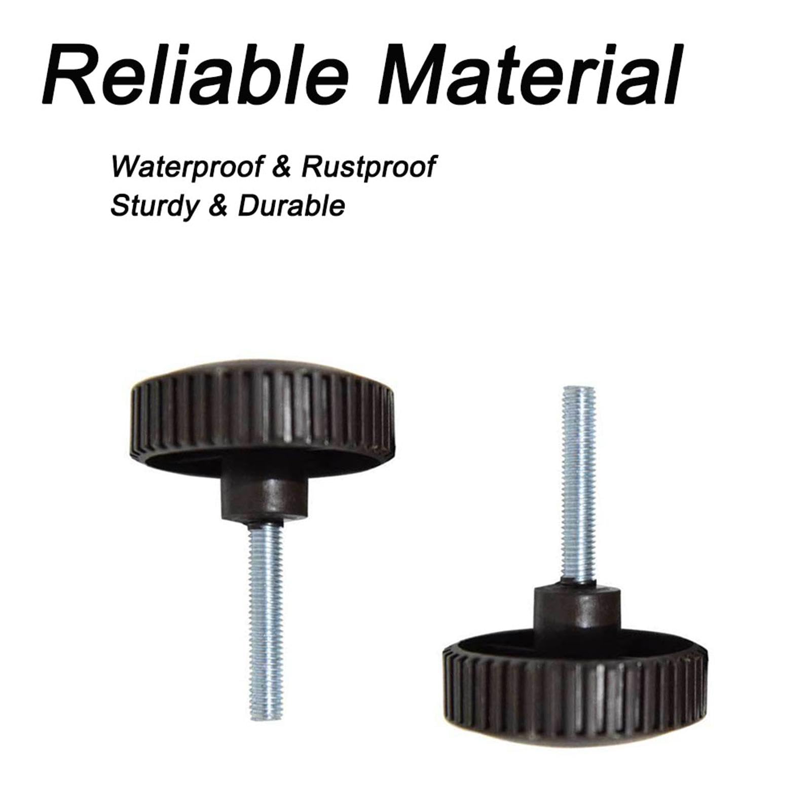 SEIWEI Juego de 2 tornillos de fijación para columpios de porche, pomos manuales, repuesto para mecedoras de jardín, patio, patio, balcón, etc