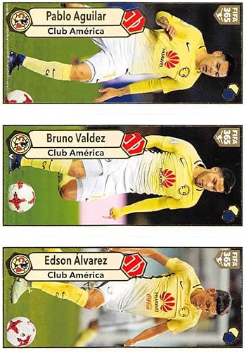 2017-18 Panini FIFA 365 Stickers Soccer #521 Pablo Aguilar/Bruno Valdez/Edson Alvarez Club America Official Smaller Than Trading Card Sized Album