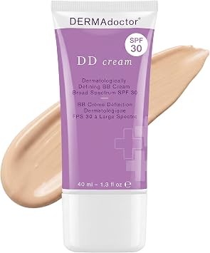 DERMAdoctor DD Cream   All-in-One Tinted Moisturiser with SPF 30   Anti-Aging Daily Defence Cream for Even Skin Tone   40 Millilitres DR-DDCR