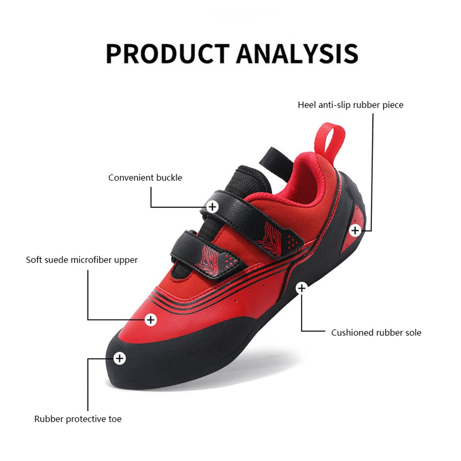 Zapatos de Entrenamiento de Escalada,pies de Gato para Hombre y Mujer,Antideslizante Agarre Fuerte Zapatos de Escalada para Principiantes,Entrenamiento Interior y Exterior(30-45)