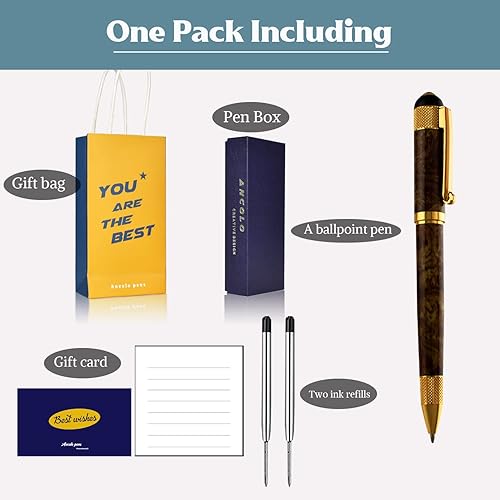 Miniatura 6 de Ancolo Bolígrafo personalizado con bolsa de regalo, tarjeta de regalo, bonito regalo de recuerdo, grabado con tu nombremensajenúmero de teléfono en