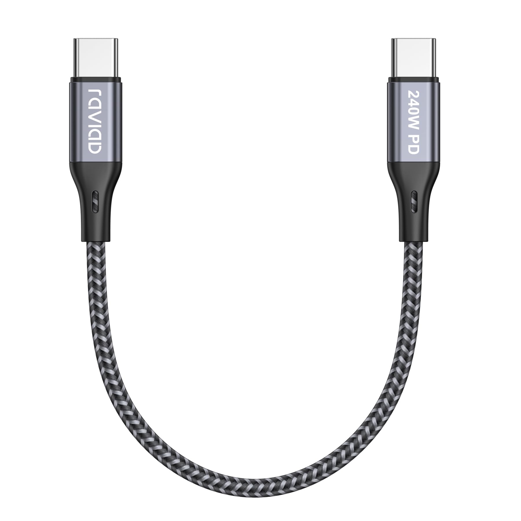 RAVIAD Cavo USB Type-C Ricarica Rapida Corto 50CM, 240W Cavo USB C USB C | PD3.1 QC4.0 Cavo Type C to Type C per iPhone 17 16 15 Pro Max, Samsung S25 S24 S23, MacBook Pro/Air, Pad Pro/Air, Laptops