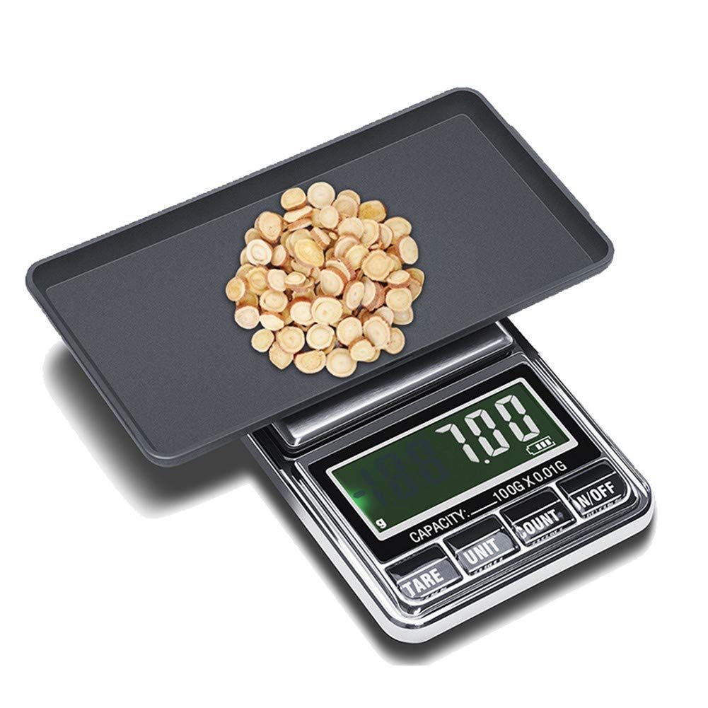 100g x 0.01g Mini kieszonkowa waga jubilerska precyzyjna cyfrowa waga elektroniczna LCD waga waga Gram skala zasilany przez USB, pokaz kolorów